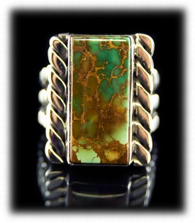 Mens Manassa Turquoise Ring by John Hartman
