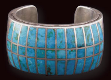 Zuni Inlay Old Pawn Bracelet