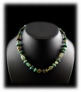 Brown and Green Tortoise Turquoise Beads