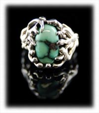 Another Damale Lime Green Turquoise Ring