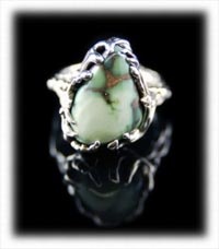 Damale Lime Green Turquoise Ring