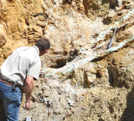Huge veins of natural turquoise mtn turquoise - Kingman, AZ