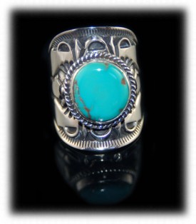 Navajo Turquoise Ring - Navajo Silver Jewelry