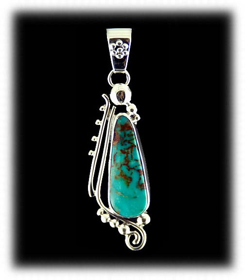 Navajo Handcrafted Turquoise Pendant