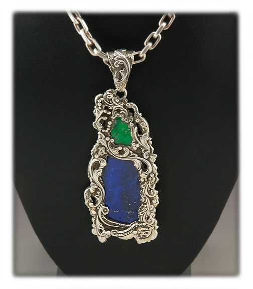Back side of Morenci Turquoise Necklace