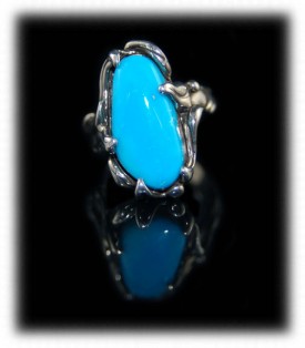 Sleeping Beauty Turquoise Jewelry - Sterling Silver Ring