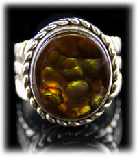 Fire agate wedding ring