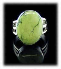 Stennich lime Turquoise Ring by Dillon Hartman