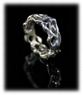Silver Band of flowing Silver