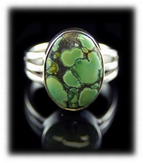Lime Turquoise Jewelry Ring from Tortoise Turquoise
