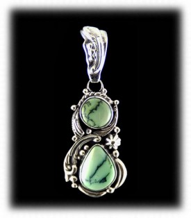Tortoise Turquoise Pendant by John Hartman