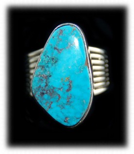 925 Silver Ring with Blue Turquoise