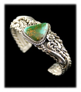 Nevada Green Turquoise Victorian Style Bracelet