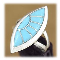 Classic womens turquoise ring