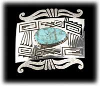 Warm Springs Turquoise Buckle - Wadell Trading Co.