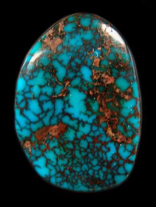 Bisbee Turquoise Cabochon from the collection of John Hartman