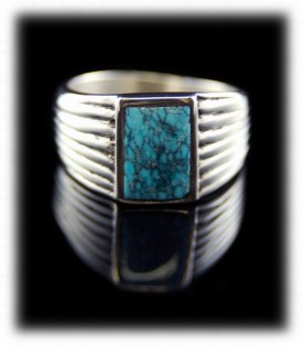 Handcrafted Mens Turquosise Ring