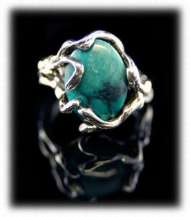 Lost Wax Fashion Turquoise Ring