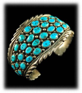 Cluster  Navajo Turquoise Bracelet