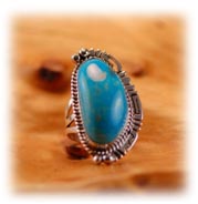 Classic Navajo Womans Turquoise Ring