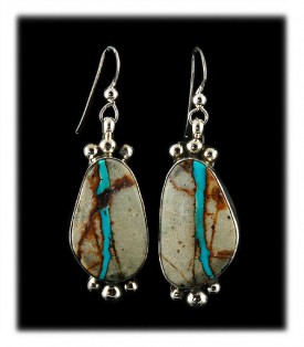 American Turquoise Earrings from the Ajax Mine