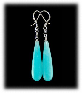 Amazonite Bead Earrings by Nattarika