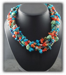 American Turquoise Bead Necklaces