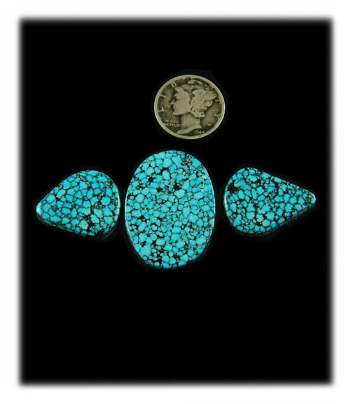 Rare American Turquoise Cabochons from the Kingman mine