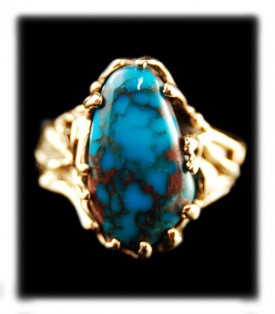 American Turquoise Rings from the Bisbee Turquoise Mine