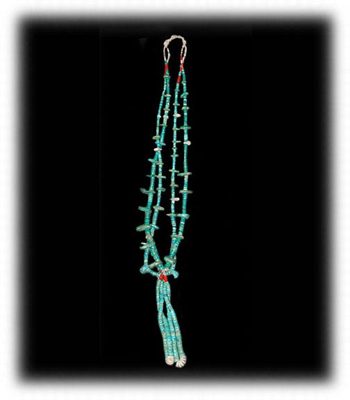 Antique Turquoise Bead Necklace
