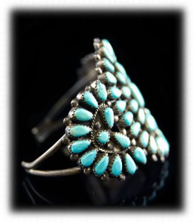 Antique Turquoise Cluster Bracelet