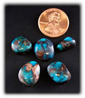 Authentic Natural Bisbee Blue Turquoise Cabochons