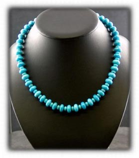 Blue Turquoise Bead Necklace