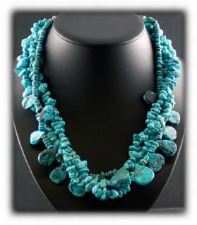 Turquoise Nugget Bead Necklace