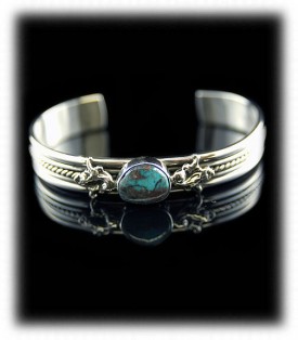 Bisbee Turquoise Bracelet - Bisbee Blue Inlay