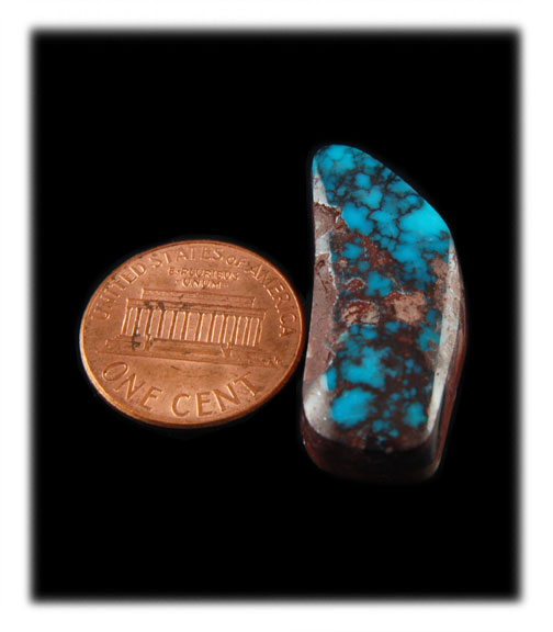 Spiderweb Bisbee Blue Turquoise Cabochon