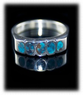 Bisbee Turquoise Inlaid Ring