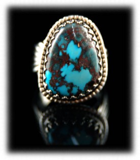 Bisbee Turquoise Native American Silver Rings