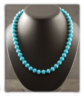 Blue Gem Turquoise Bead Necklace