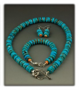 Blue Gem Turquoise Bead Necklace