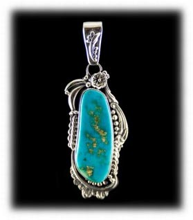 Victorian Blue Gem Turquoise Pendant