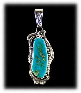 reconstituted turquoise disc/pure Nevada turquoise pendant necklace// g215-w1.5 