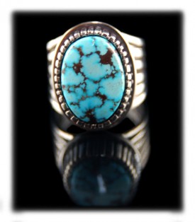 Blue Turquoise Navajo Ring