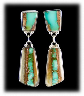 Royston Ribbon Blue Turquoise Earrings