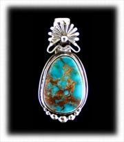 Blue Royston Turquoise Pendant