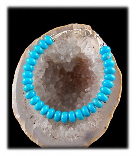Blue Turquoise Bead Bracelet