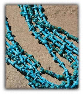 Multi Strand Blue Beaded Necklace by Nattarika Hartman