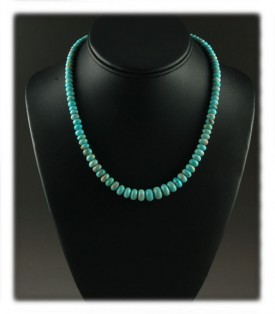 Blue Turquoise Bead Necklace