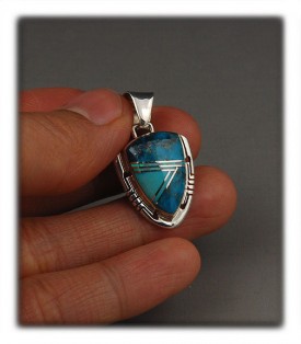 Navajo handmade in lay pendant 