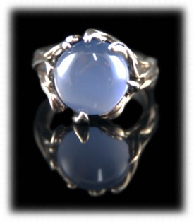 Blue Chalcedony Sterling Silver Ring